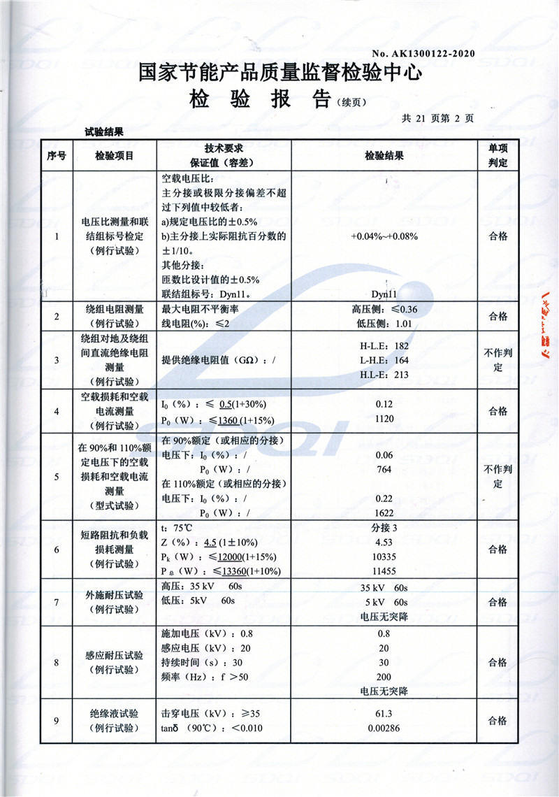 高低压试验报告-S11-1250疏附疏附疏附油浸式变压器-2.jpg